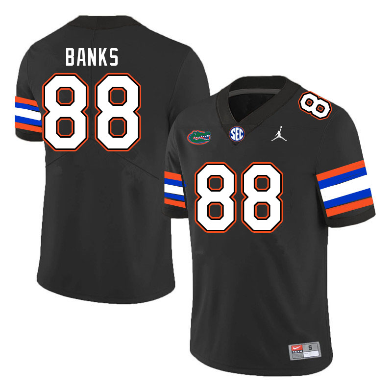 Men #88 Caleb Banks Florida Gators College Football Jerseys Stitched-Black - Click Image to Close